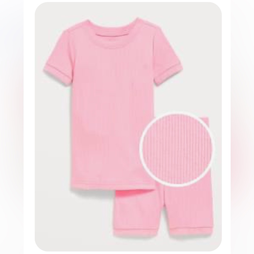 6-12M NWT Old Navy 2 Piece Snug Fit Pajama Set Anemone Pink